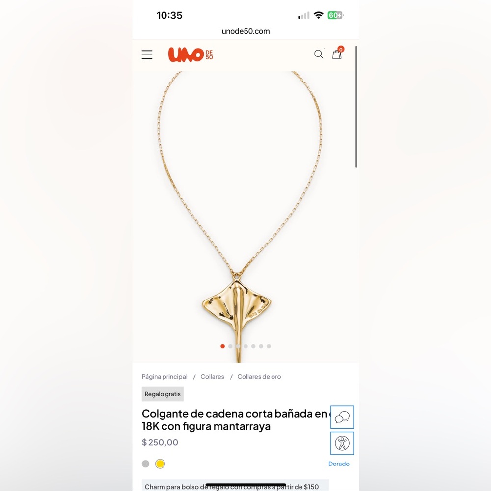 Elegant Gold Manta ray Pendant Necklace